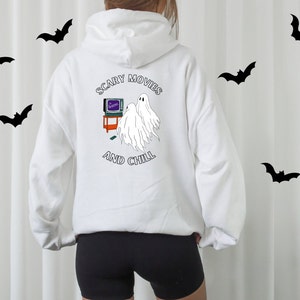 Scary Movies And Chill Hoodie | Aesthetic Hoodie, Halloween Hoodie, Scary Movies, Horror, Trendy Halloween, Spooky Season Hoodie, Tiktok