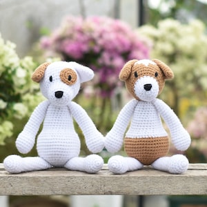 Jack Russell Crochet - Finished Crochet Dog - Amigurumi Jack Russell - Handmade Stuffed Plush Toy - Gift for Dog Lover