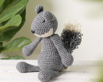 Amigurumi Squirrel Stuffed Animal Handmade Crochet Squirrel Toy Doll Baby Gift