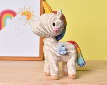 Unicornio Crochet - Amigurumi Unicornio - Juguete Unicornio - Peluche Unicornio - Regalo Unicornio / Color Personalizado