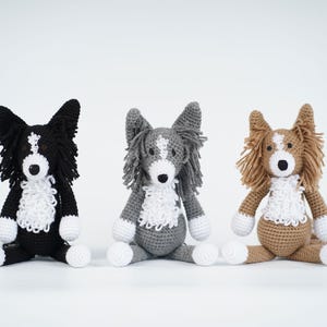 Border Collie Finished Crochet Toy - SheepDog Amigurumi Stuffed Plush Toy -Border Collie Dog Lovers Gift