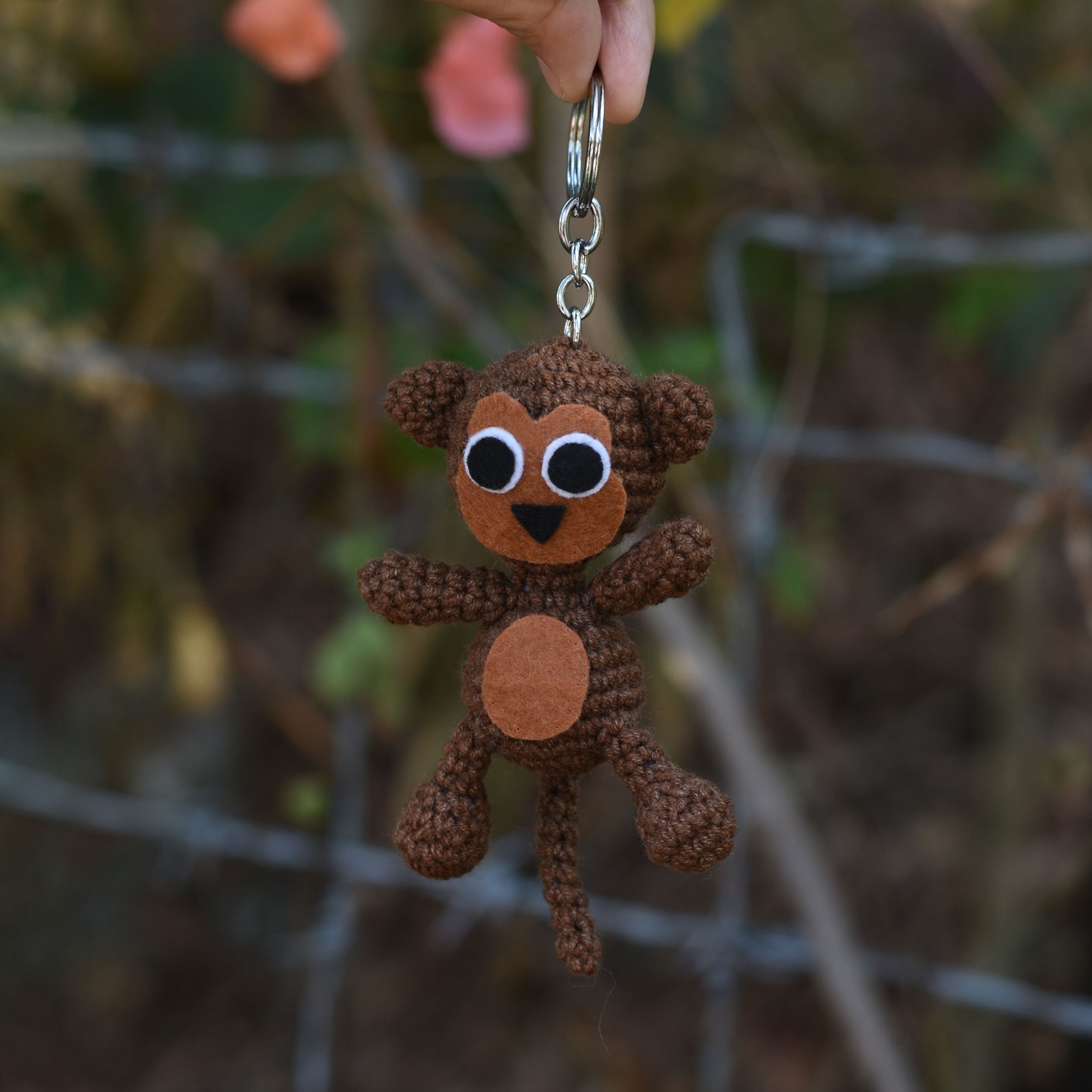 Crochet Monkey Keychain Crochet Keychain Amigurumi Monkey Etsy