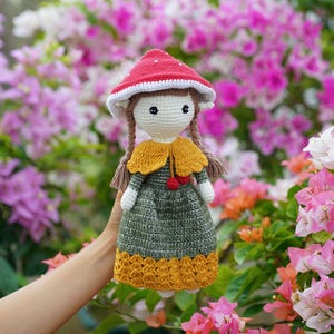 Mushroom Fairy Crochet - Amigurumi Doll Gift - Cute Fairy Doll, Handmade Gift For Girl