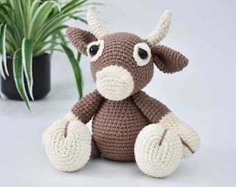 Taurus Cow Crochet Animal Handmade Amigurumi Stuffed Toy Doll High Quality | Custom Color