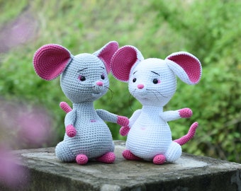 Cute Little Mouse, Crochet Amigurumi Mouse Gift - Best Gift For Your Kid