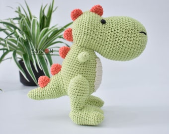 T-REX Dinosaur Crochet Animal - Dinosaur Handmade Amigurumi Stuffed -  Kids Plush Toy  High Quality