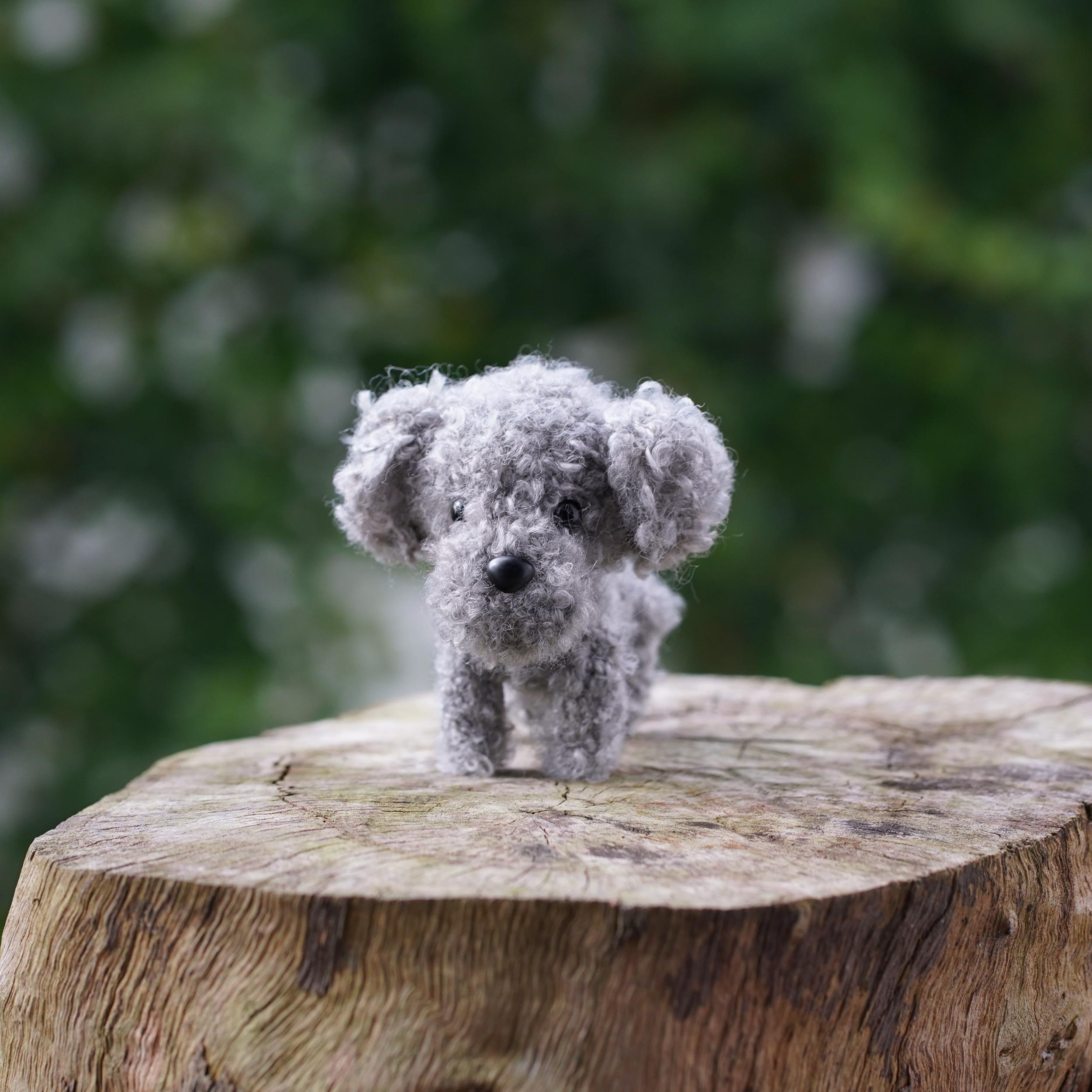 Crochet Miniature Poodle Dog: Amigurumi Curly-hair Plush - Etsy
