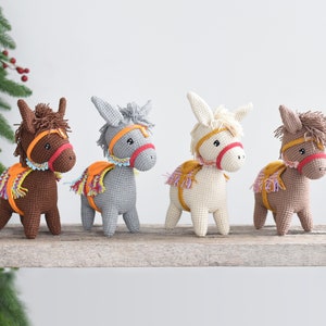 Donkey Amigurumi Gift - Finished Donkey Crochet Stuffed Animals - Farm Animals Crochet Collection