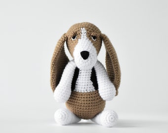 Basset Hound, Hush Puppy Amigurumi Crochet Stuffed Dog Kid Toy High Quality | Custom Color