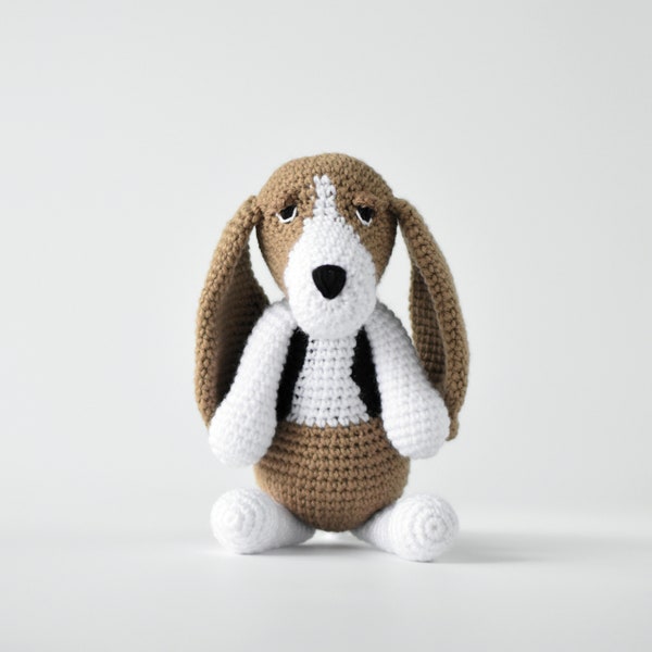 Basset Hound, Hush Puppy Amigurumi Crochet Stuffed Dog Kid Toy High Quality | Custom Color