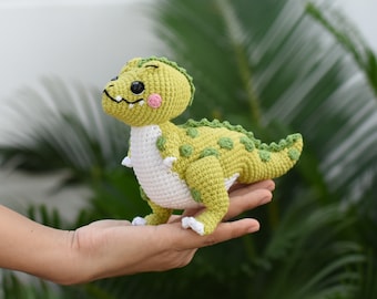 Tyrannosaurus rex Crochet - Finished T-Rex Toy- Handmade baby gift - Handmade stuffed animal - Dinosaur Doll