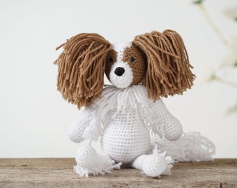 Crochet Papillon Dog: Handmade Stuffed Animal