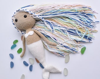 Mermaid Love Sea Crochet Animal Handmade Amigurumi Stuffed Kids Plush Toy Doll