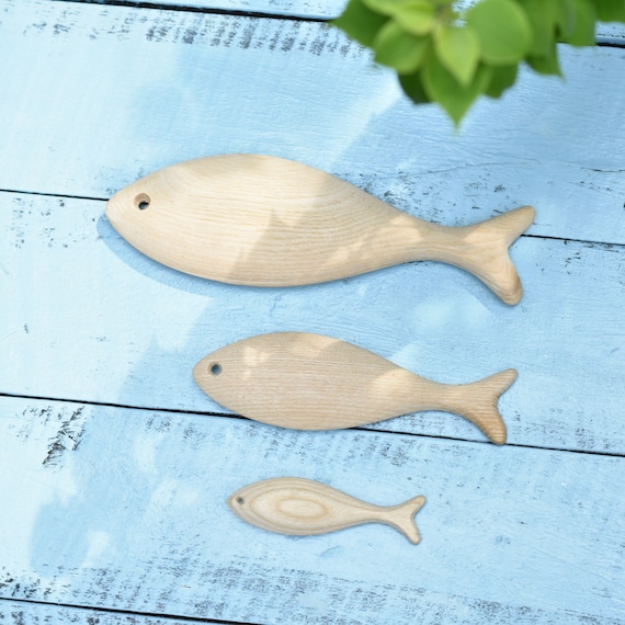 36 Forme Pesce In Legno - Per Decorazione, Pittura, Fai Da Te, Amanti Gatti - Foto 7