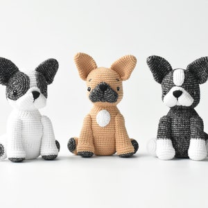 Handmade Crochet French Bulldog Amigurumi Stuffed Toy