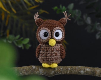 Little Owl Crochet Toy - Cute Owl Stuffed Amigurumi Gift - Owl Lover Gift Idea