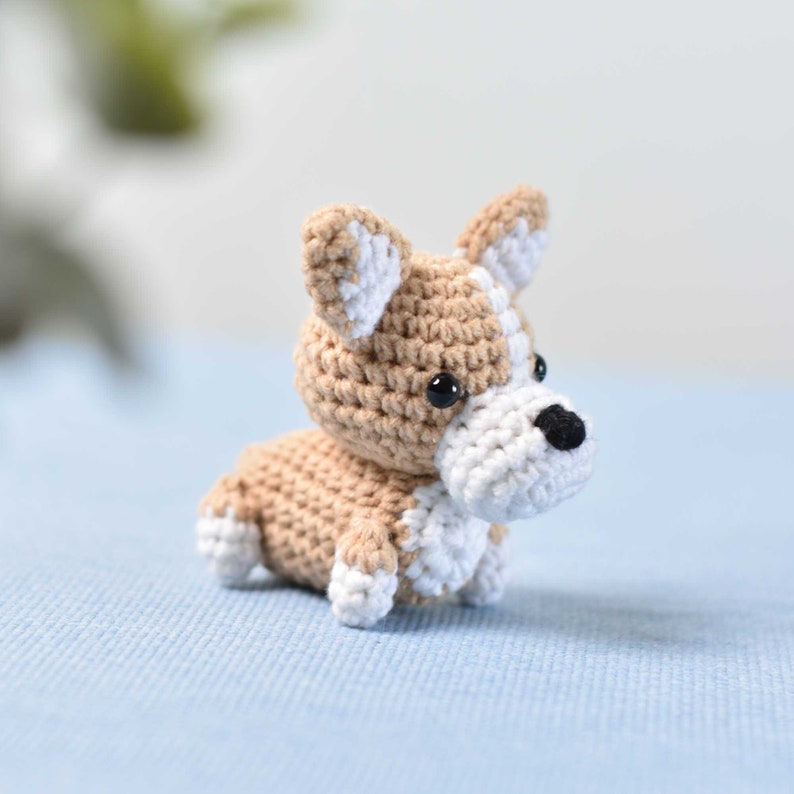 Welsh Corgi Dog Crochet Miniature Dog Miniature Corgi Tiny | Etsy