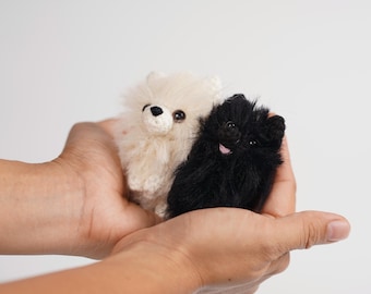 Mini Pomeranian Amigurumi – Handmade Crochet Dog Plush, Cute Fluffy Toy, Tiny Yarn Puppy Gift for Dog Lovers