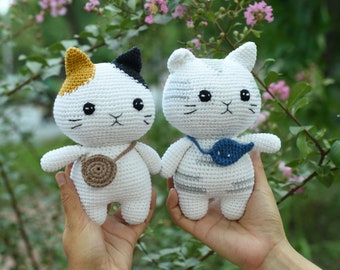 Amigurumi Kitten Stuffed Crochet - Tabby Crochet Cat - Calico Amigurumi Crochet - Gift for girl - A finished product