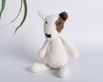 English Bull Terrier Amigurumi Animal Crochet Stuffed Kid Plush Toy High Quality | Custom Color