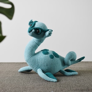 Loch Ness Monster Stuff Animal, Amigurimi Monster, Custom Baby Stuff Animal
