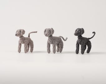 Weimaraner Amigurumi Dog, Handmade Crochet Puppy, Mini Dog Figurine, Tiny Weimaraner Gift, Pet Lover Decor