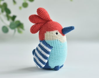 Woodpecker Crochet Amigurumi -  Woodpecker Handmade Stuffed Gift -  Crocheted Bird Gift For Baby | Free Custom Color