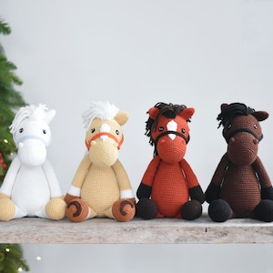 Crochet Horse Animals - Amigurumi Horse Stuffed Plush Toy - Amigurumi Pony Toys - Crochet Horse Toy - Personalized Horse Gift