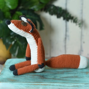 The Little Prince Fox Crochet Stuff Animal, Fox Stuff Animal, Crochet Fox Toy