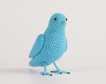 かぎ針編みの青い鳥の編みぐるみ - Etsy 日本