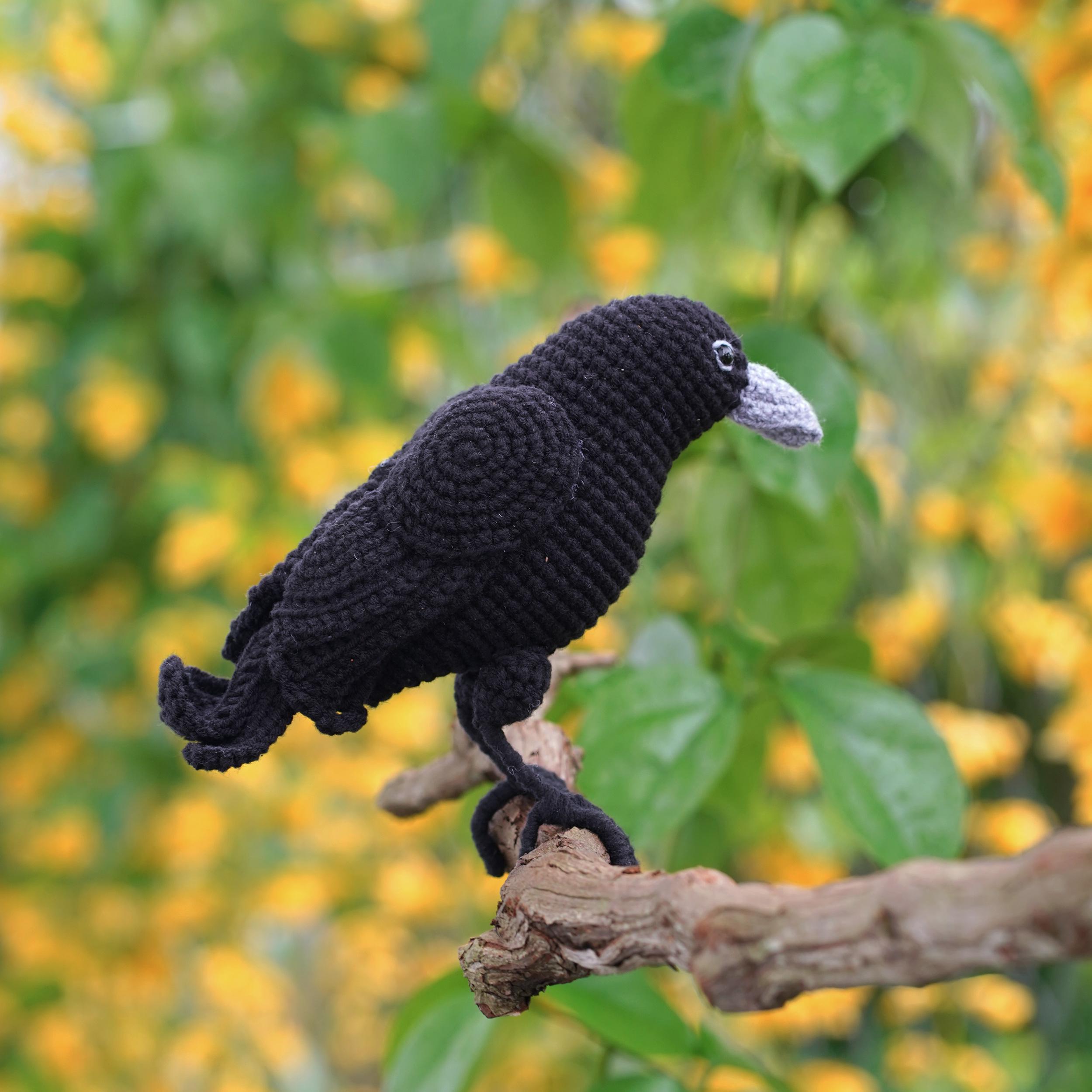 Amigurumi Raven: Crochet Black Crow Plush - Gothic Halloween Decor - Etsy