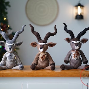 Greater Kudu Crochet, Great Kudu Antelope stuffed toy, African Greater Kudu Crochet Plush toy, Crochet Wild Animal, Wildlife & African Decor