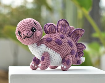 Stegosaurus Amigurumi Toy - Dinosaur Stuffed Crochet Gift - Dinosaur Amigurumi Plush Toy- Best Dinosaur Gift