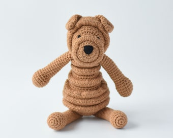 Finished Shar Pei Crochet Dog Gift - Shar Pei Puppy Amigurumi Toy - Dog Lover Gift