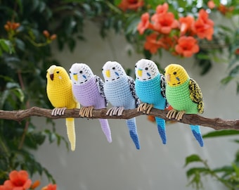 Gehaakte amigurumi parkieten: handgemaakte gevulde vogel - cadeau vogelliefhebber