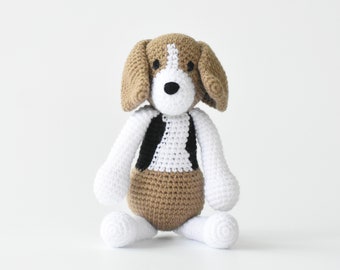 Beagle Dog Crochet -  Beagle Breed Amigurumi Stuffed - Crochet Animal Kid Plush Toy High Quality | Custom Color