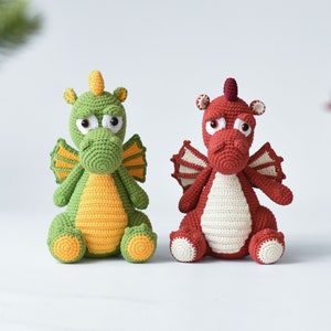 Crochet Dragon Amigurumi: Handmade Stuffed Toy for Children