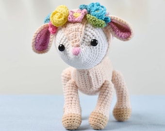 Stuffed Fawn Crochet -  Little Deer Amigurumi Plush Toy - Baby Shower Gift