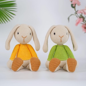 Long-ear Bunny Crochet - Bunny Amigurumi Stuffed Toy - Rabbit Crochet Plush Toy