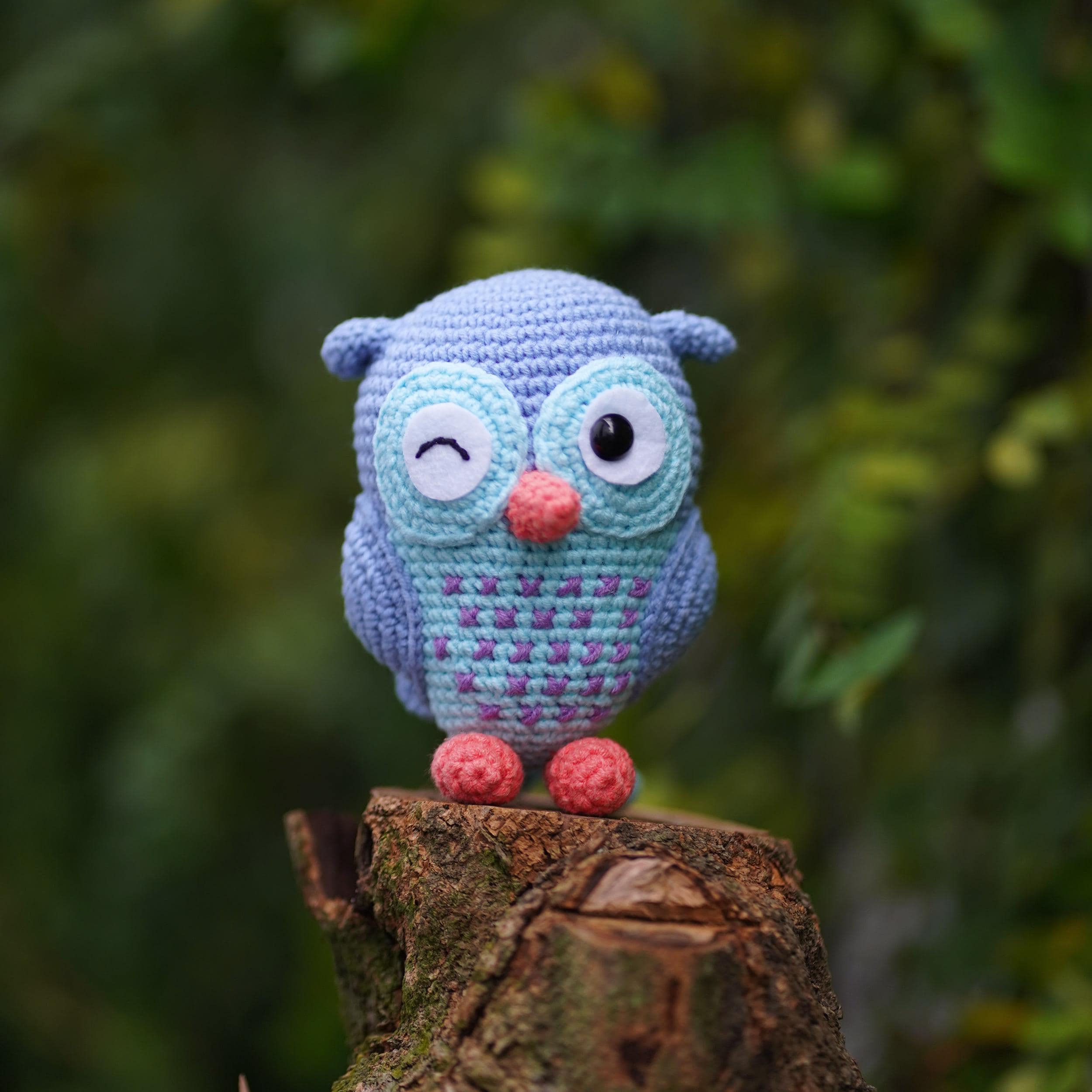 Handmade Crochet Owl Amigurumi: Forest Stuffed Animal Toy