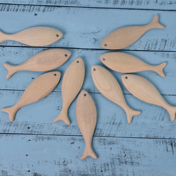 Unfinished Wooden Fish for Crafting, Home & Room Décor, DIY Craft, Handmade Unfinished Wood Fish, Wooden Fish Shape