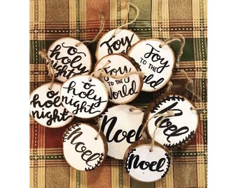 Custom Wood Round Ornaments