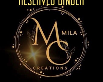 Reserved binders. This listing is only for reserved binders
