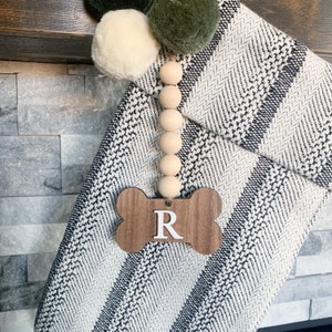 Pet Wood Stocking Tags | Personalized Stocking Tags | Initial Name Tag for pet Stockings | Custom Tag | Christmas Decor |