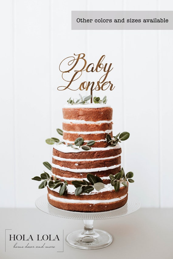 rustic baby shower cake