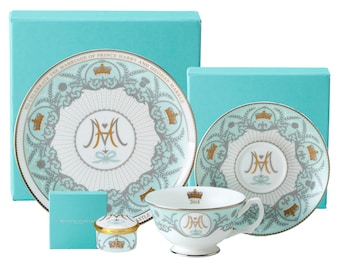 Royal Wedding Commemorative Tea Set, Plate, Pillbox - Collector's Item - Made in England