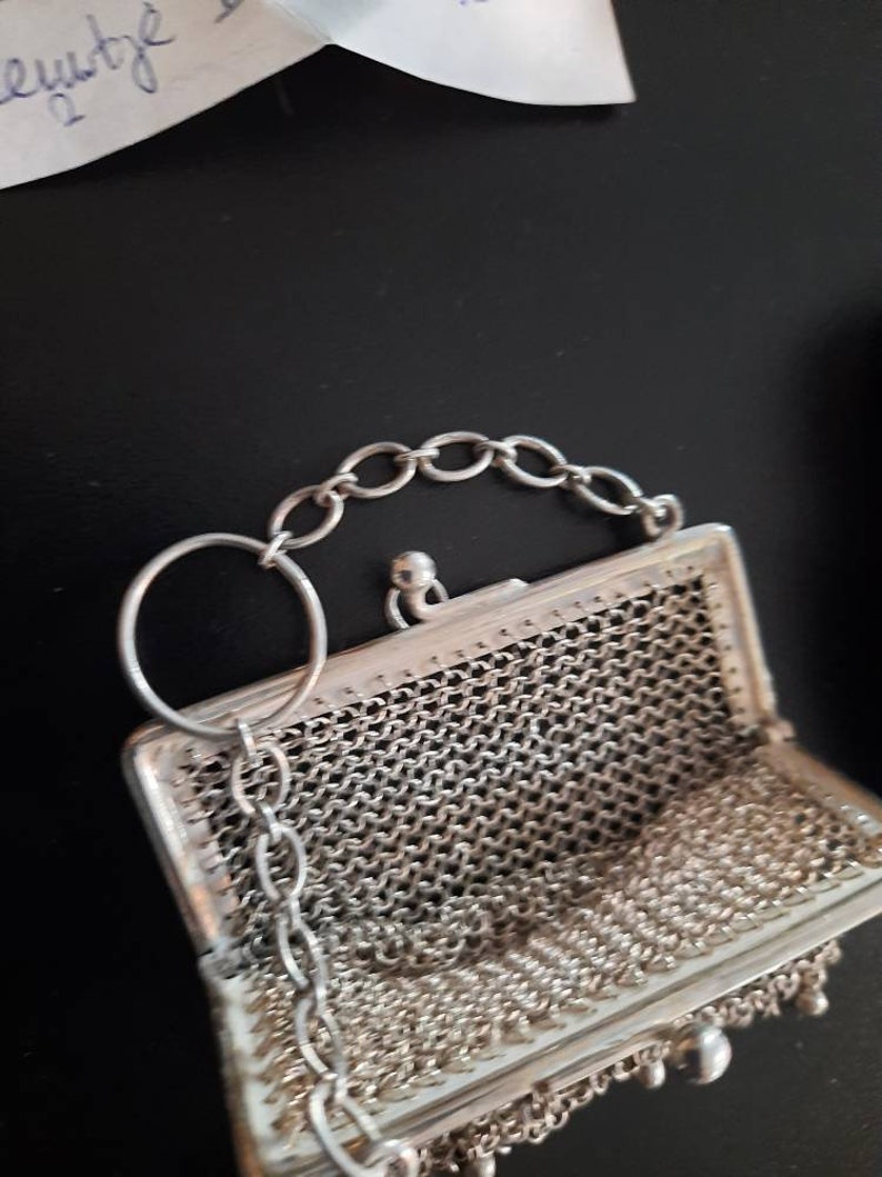 Antique silver purse and bag brackets with stamps and year letters 1830-1870 various prizes