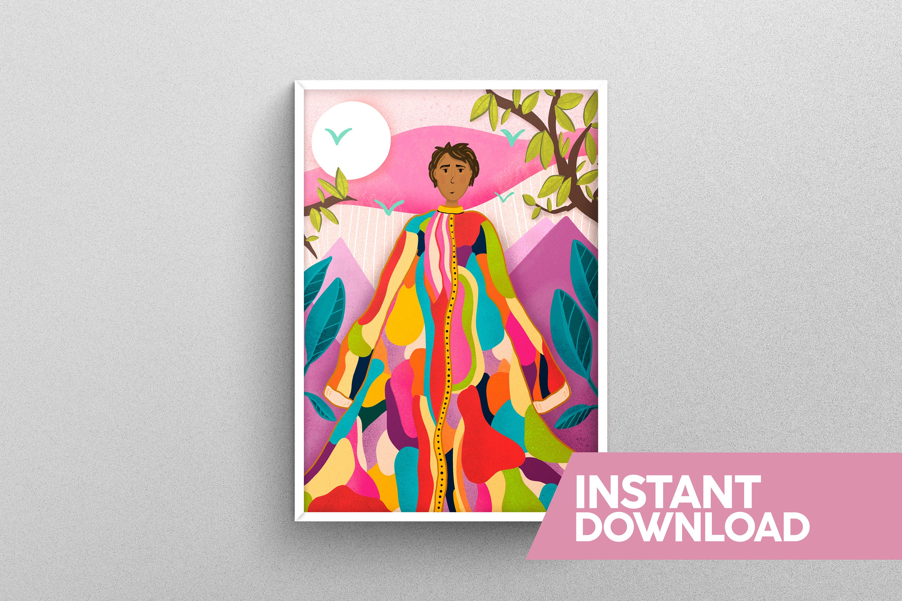 Joseph Instant Download | Joseph's Coat | Digital Download | Bible Print | Christian Printable Art | Children's Bible Stories | Kids Art