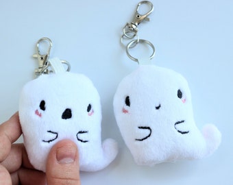 Ghost Squishy Keychain: Halloween Plush Bag Charm, Party Favor