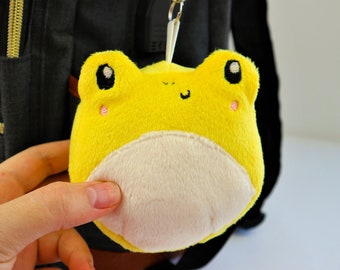 Oversized froggy keychain Plush frog key ring handmade squishy keychains for woman charm accessories Stuffed animals toad soft cute kawaii